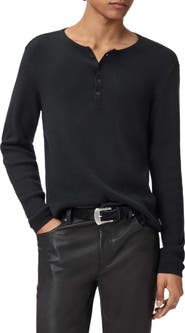 John Varvatos Javis Organic Cotton & Cashmere Rib Henley