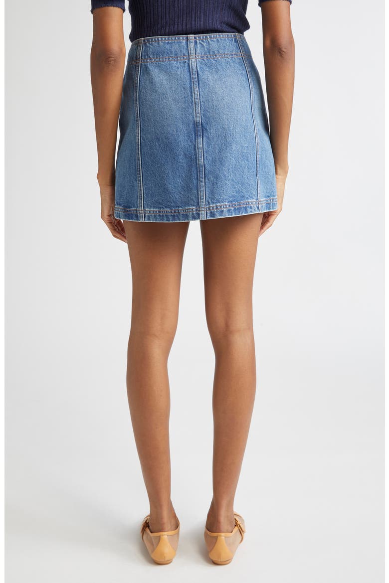 The Clara Denim Miniskirt, Alternate, color, DANUBE