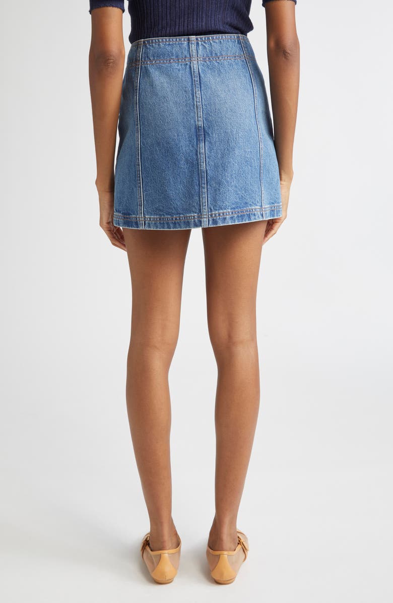 Ulla Johnson The Clara Denim Miniskirt, Alternate, color, Danube
