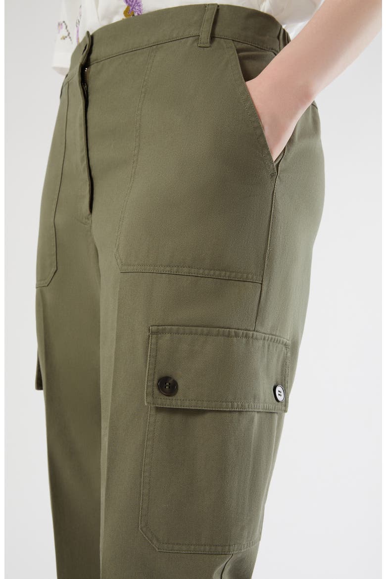 Visiera Cotton Cargo Pants, Alternate, color, OLIVE GREEN