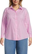 Lands' End Plus Size No Iron Button Front Shirt