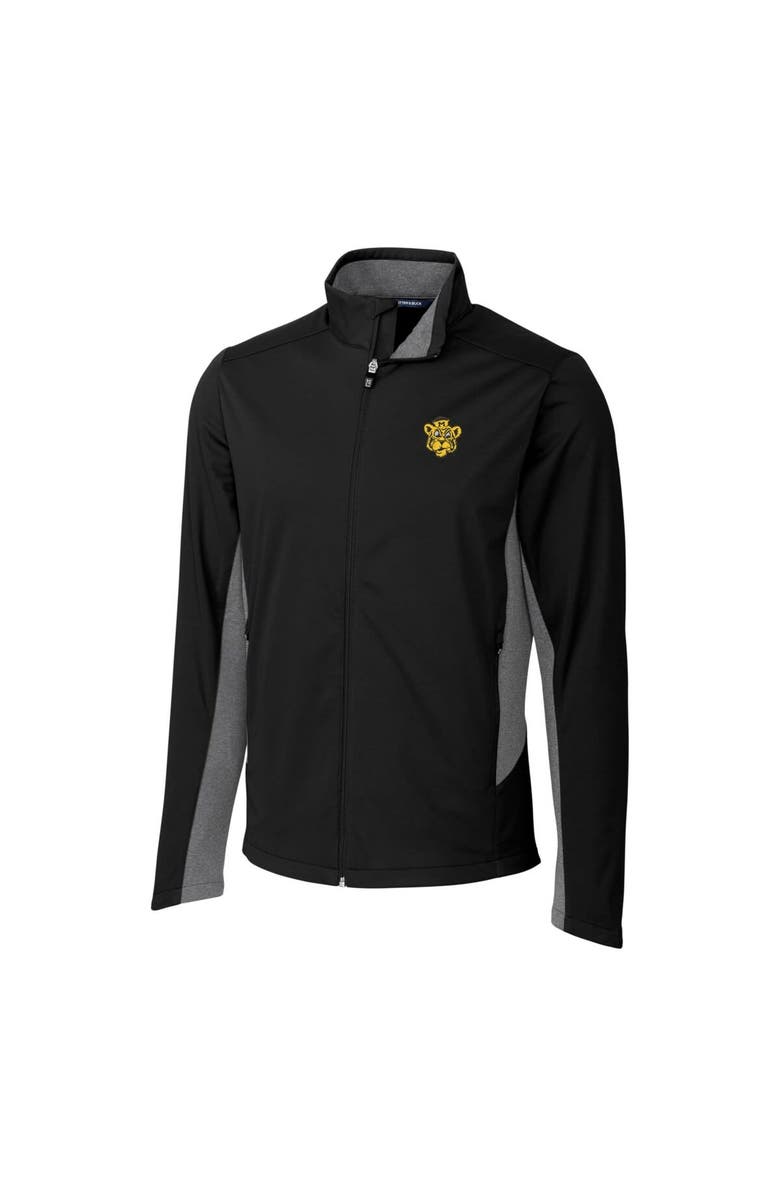Cutter & Buck Men's Cutter & Buck Black Missouri Tigers Navigate Softshell Full-Zip Jacket, Alternate, color,
