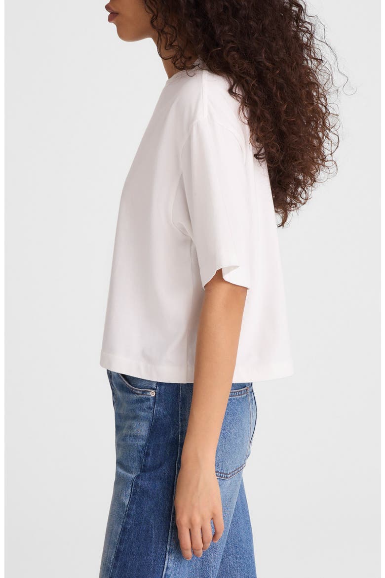 Allday Boxy Crop Cotton T-Shirt, Alternate, color, WHITE