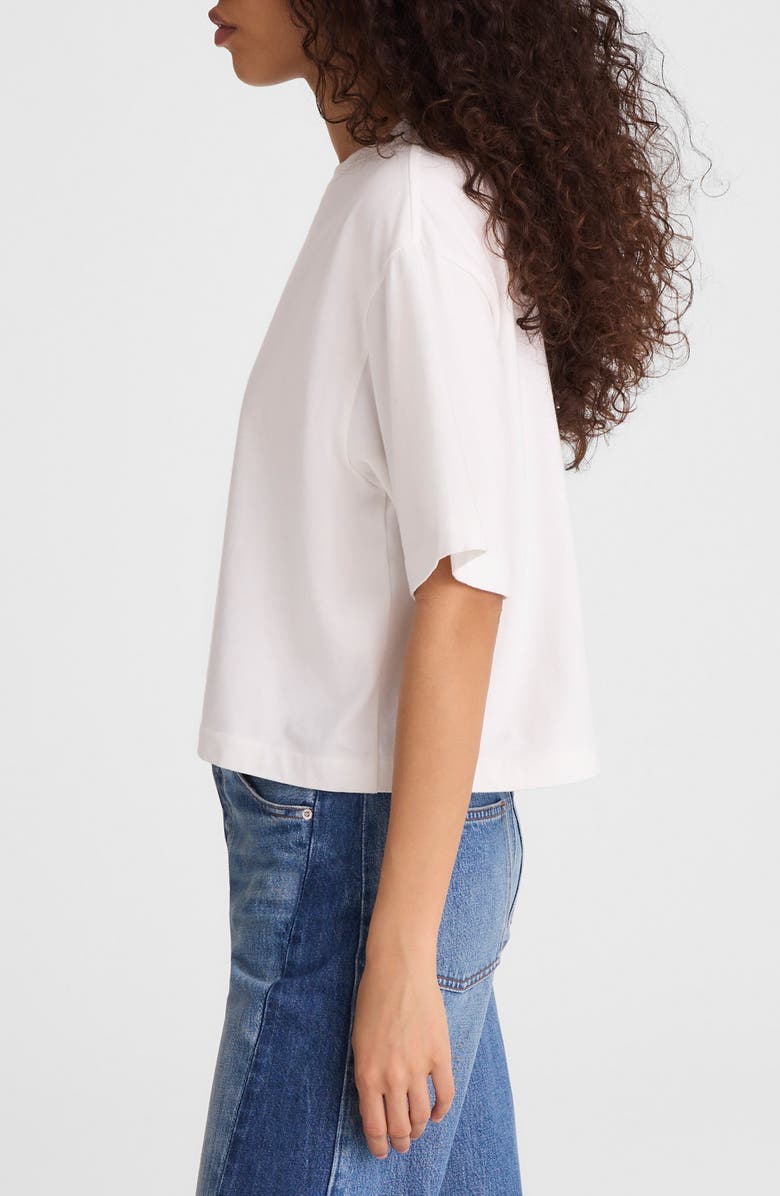Madewell Allday Boxy Crop Cotton T-Shirt, Alternate, color, White
