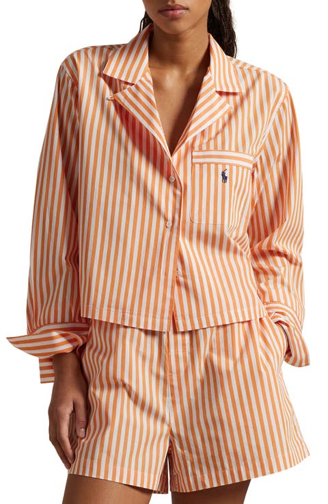 Crop Cotton Poplin Short Pajamas