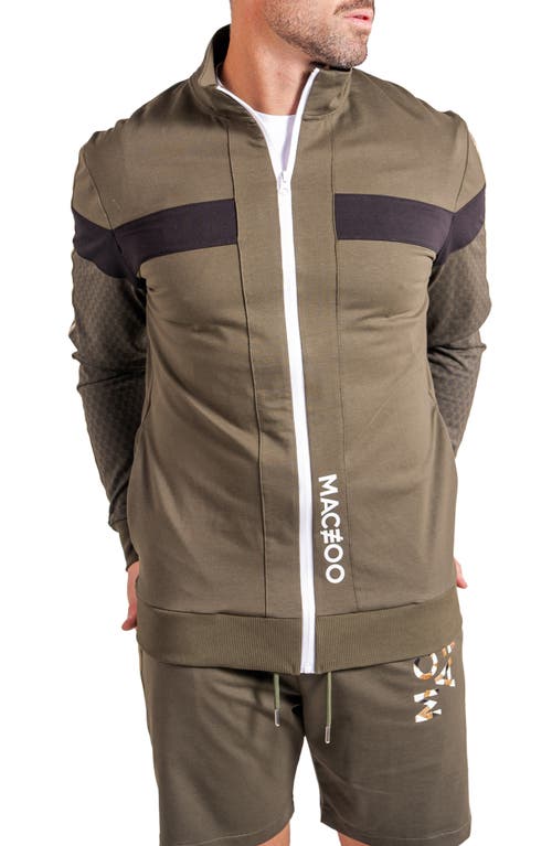 Maceoo Resistanceemb Green Full Zip Sweatshirt