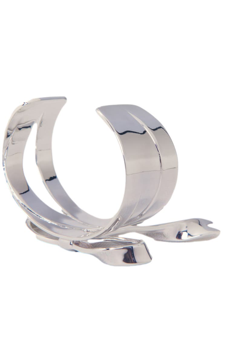 maje Silver bow cuff, Alternate, color, Silver