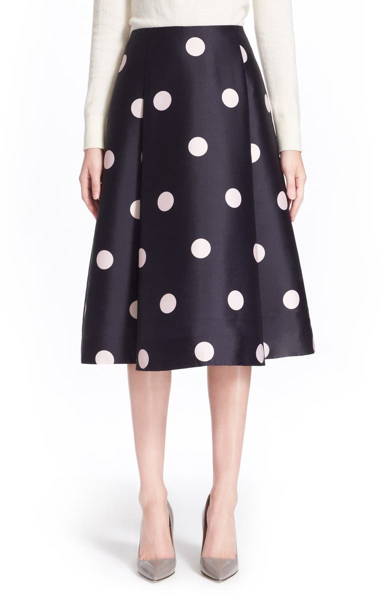 Kate Spade New York 'lysa' dot print midi skirt, Main, color,