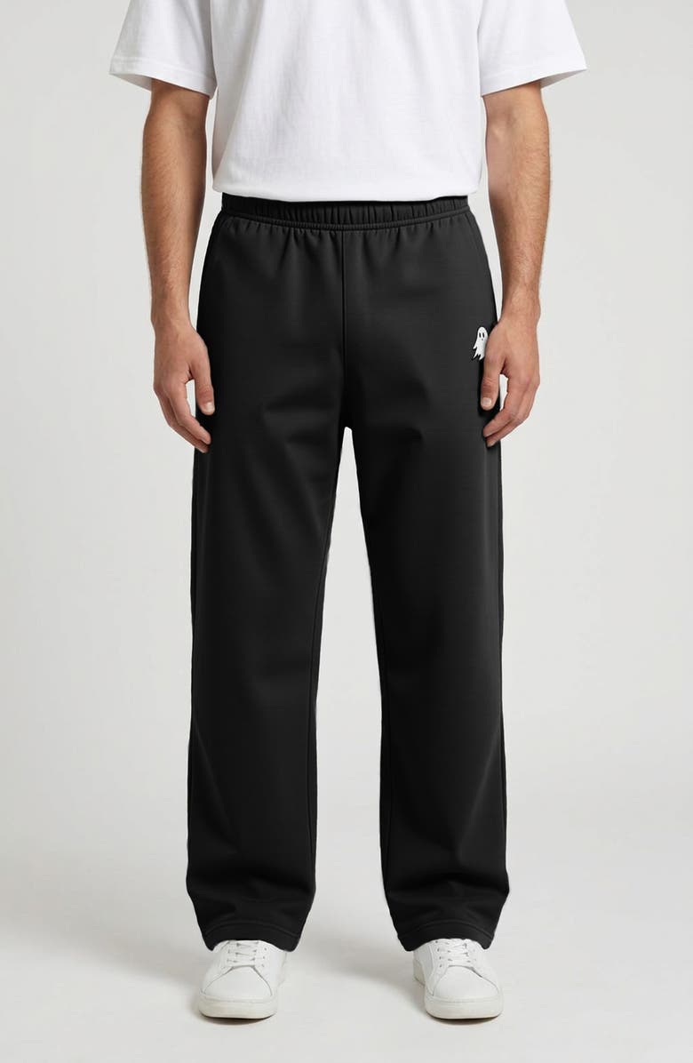 Dalix Ghost Midweight Fleece Relaxed Track Pants, Alternate, color, Black