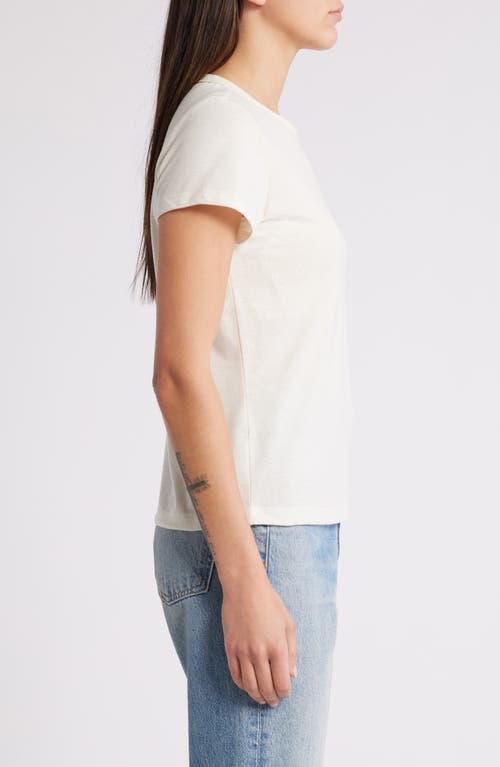 Marine Layer Re-spun Signature Crewneck T-shirt In Natural