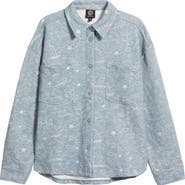 Bobeau Embroidered Cotton Blend Shacket