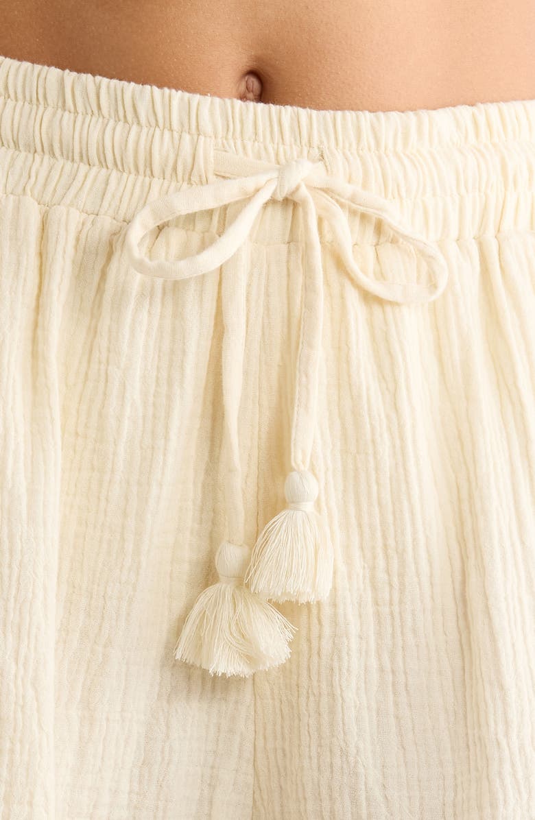 Elan Flowy Cotton Cover-Up Skort, Alternate, color, Natural