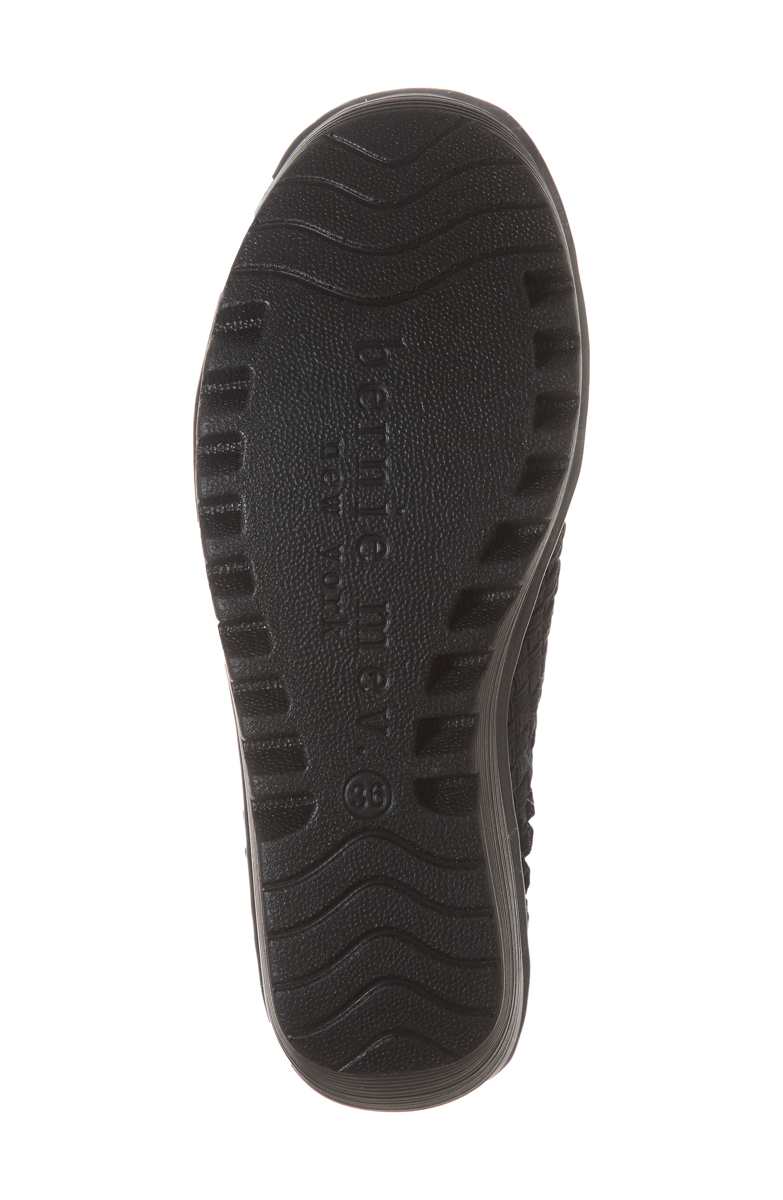 'Gem' Wedge, Alternate, color, BLACK/ BLACK VELVET FABRIC