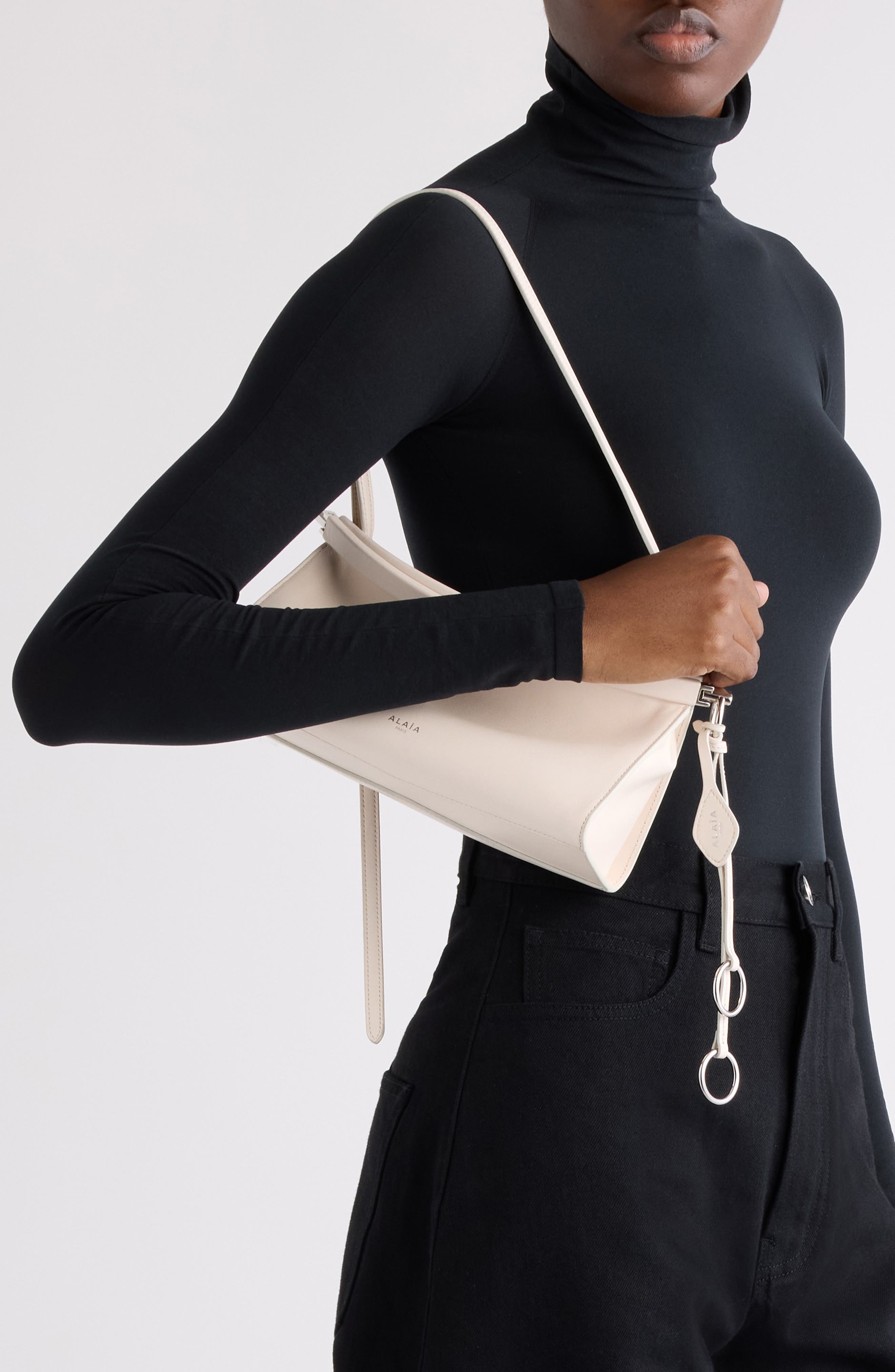 Small Le Click East/West Leather Shoulder Bag, Alternate, color, ROSE QUARTZ 471