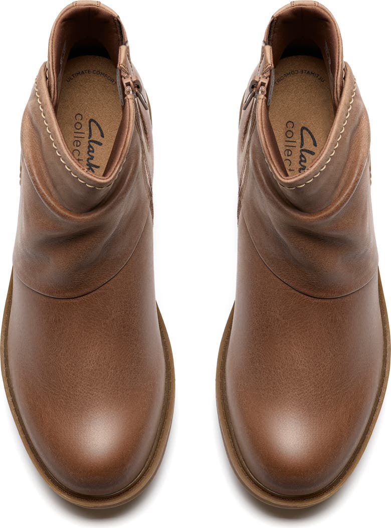 Clarks Hearth Sofia Stivaletto Donna, Pelle Nera, Tacco 45mm, Cerniera Laterale, Suola Antiscivolo TPR
