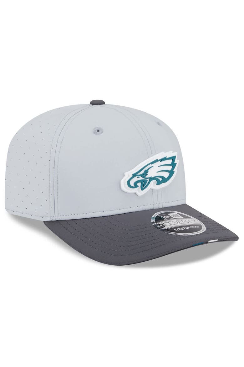 Men's New Era  Gray/Graphite Philadelphia Eagles 2025 NFL Training Camp 9SEVENTY Adjustable Hat, Alternate, color, Gray