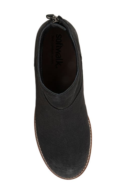 Softwalk ® Elmhurst Platform Bootie In Black Nubuck
