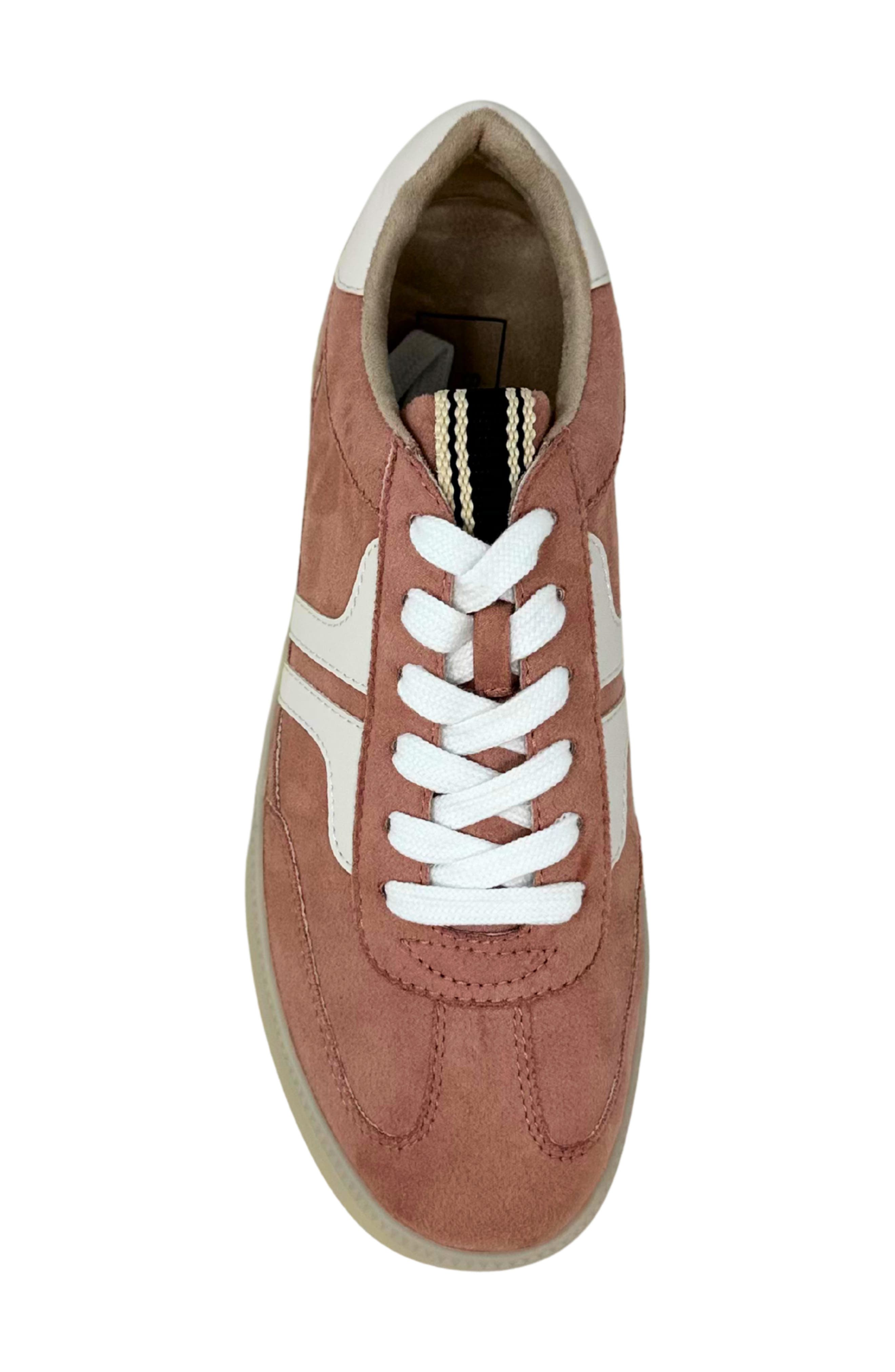 Poppy Sneaker, Alternate, color, DUST PINK SUEDE