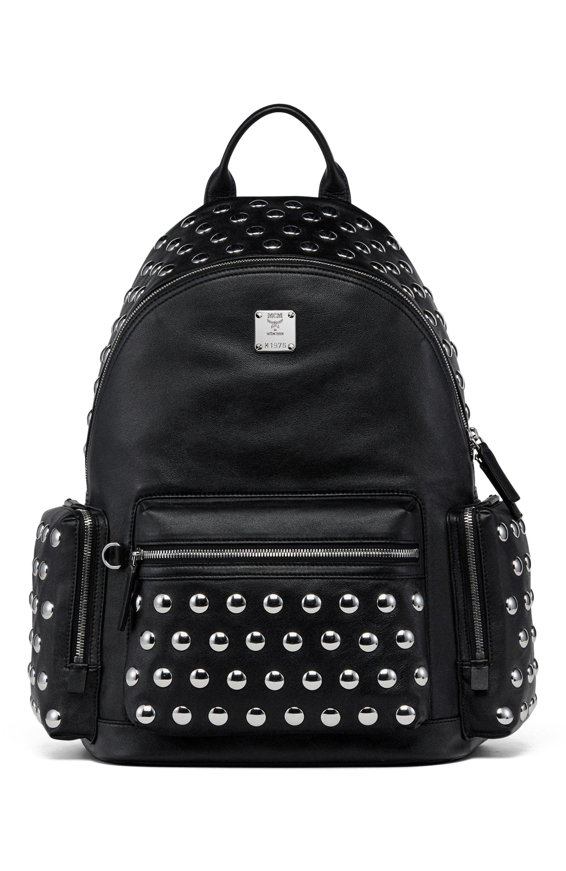 MCM Medium Stark Backpack in Galactic Gala Lamb Leather, Alternate, color, 