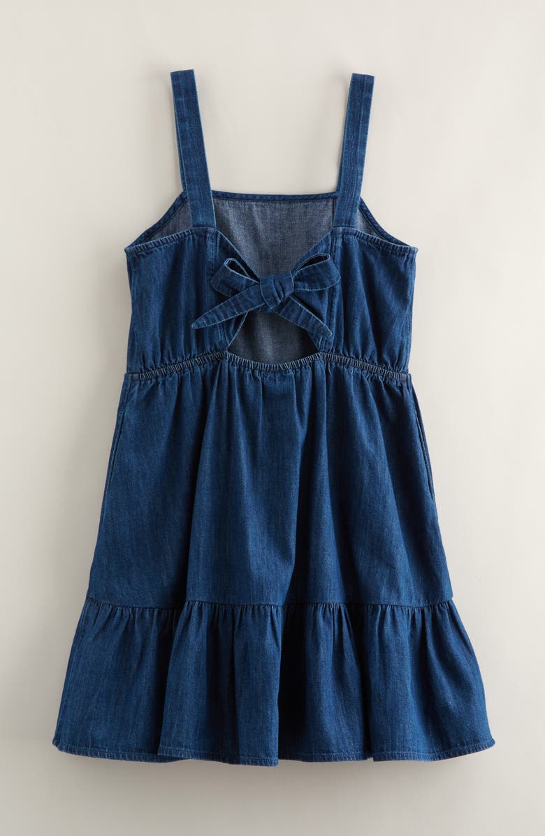 Nordstrom Kids' Bow Back Chambray Dress, Alternate, color, 
