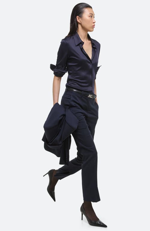 Helmut Lang Wool Zipper Hem Slim Pants