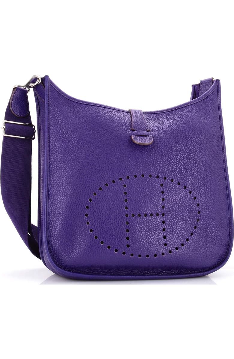 Pre-Owned Hermes Evelyne Bag Gen III Clemence GM, Alternate, color, Iris