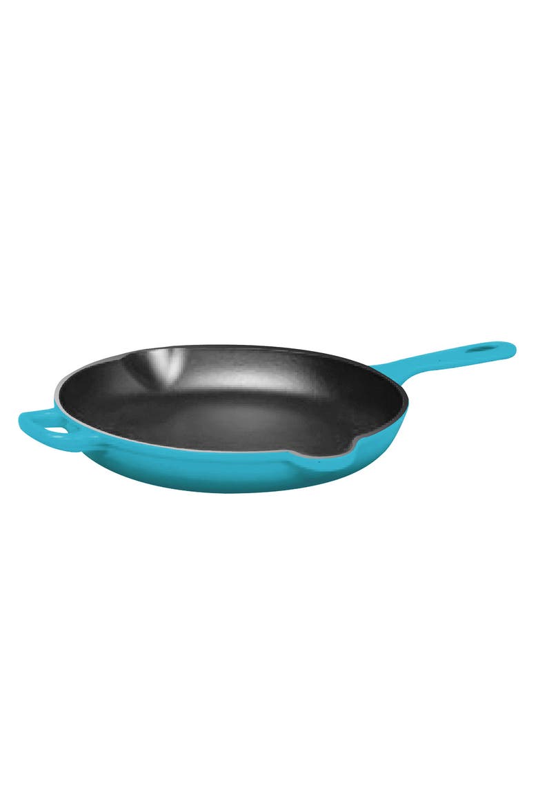 10 inch Round Cast Iron Skillet, Main, color, Sea Blue