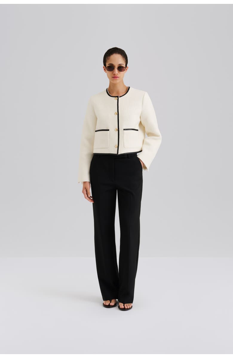 Malina Ninette Dressed Wool Jacket, Main, color, Vanilla