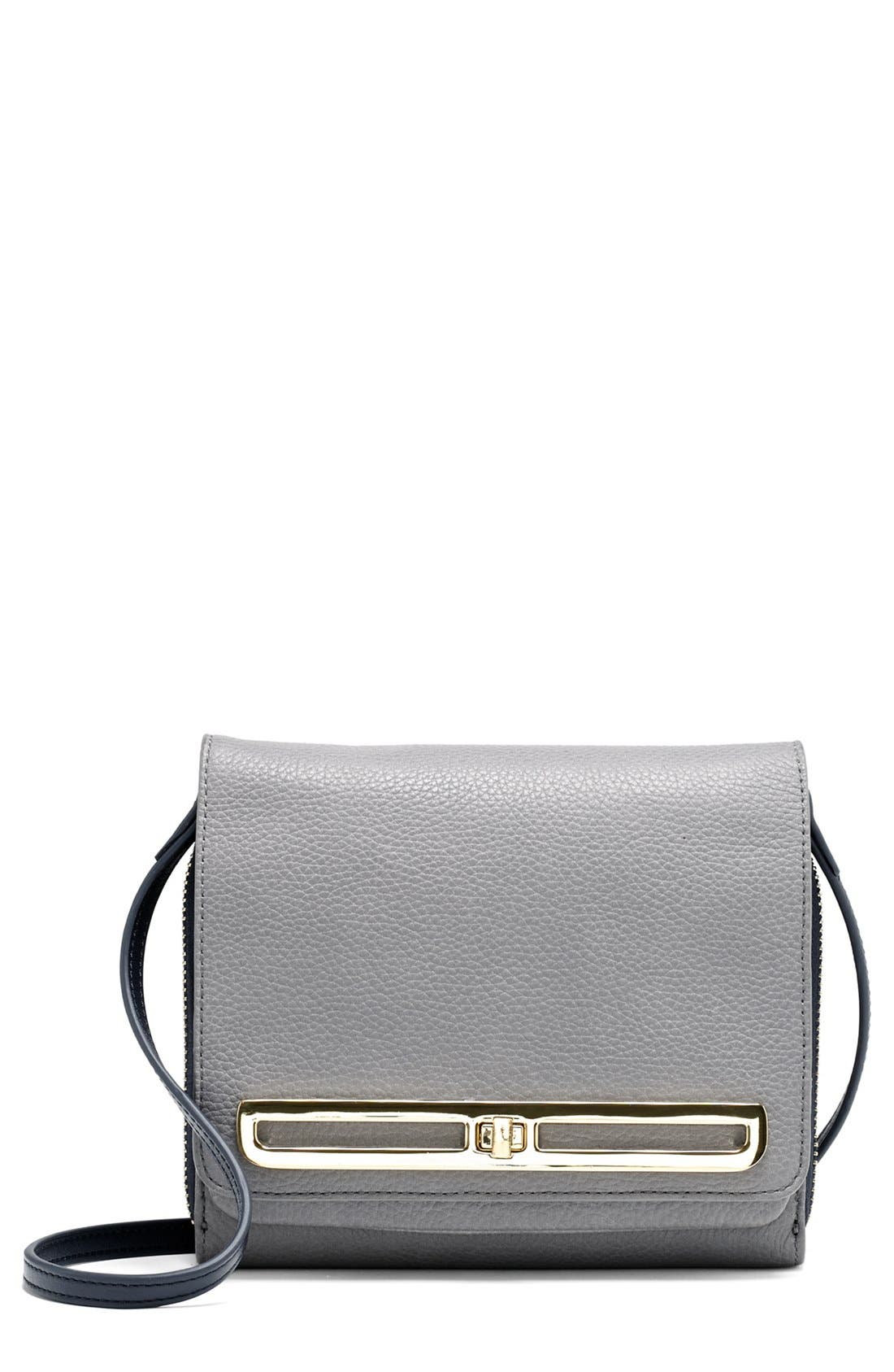 'Small Anika' Crossbody Bag, Main, color, GRAY/ PEACOAT