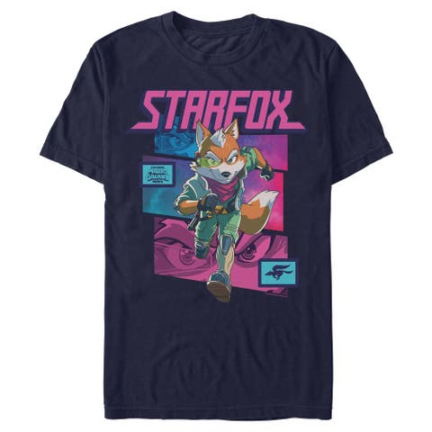 Men's Fox McCloud Comic Book Panels Short Sleeve T-Shirt