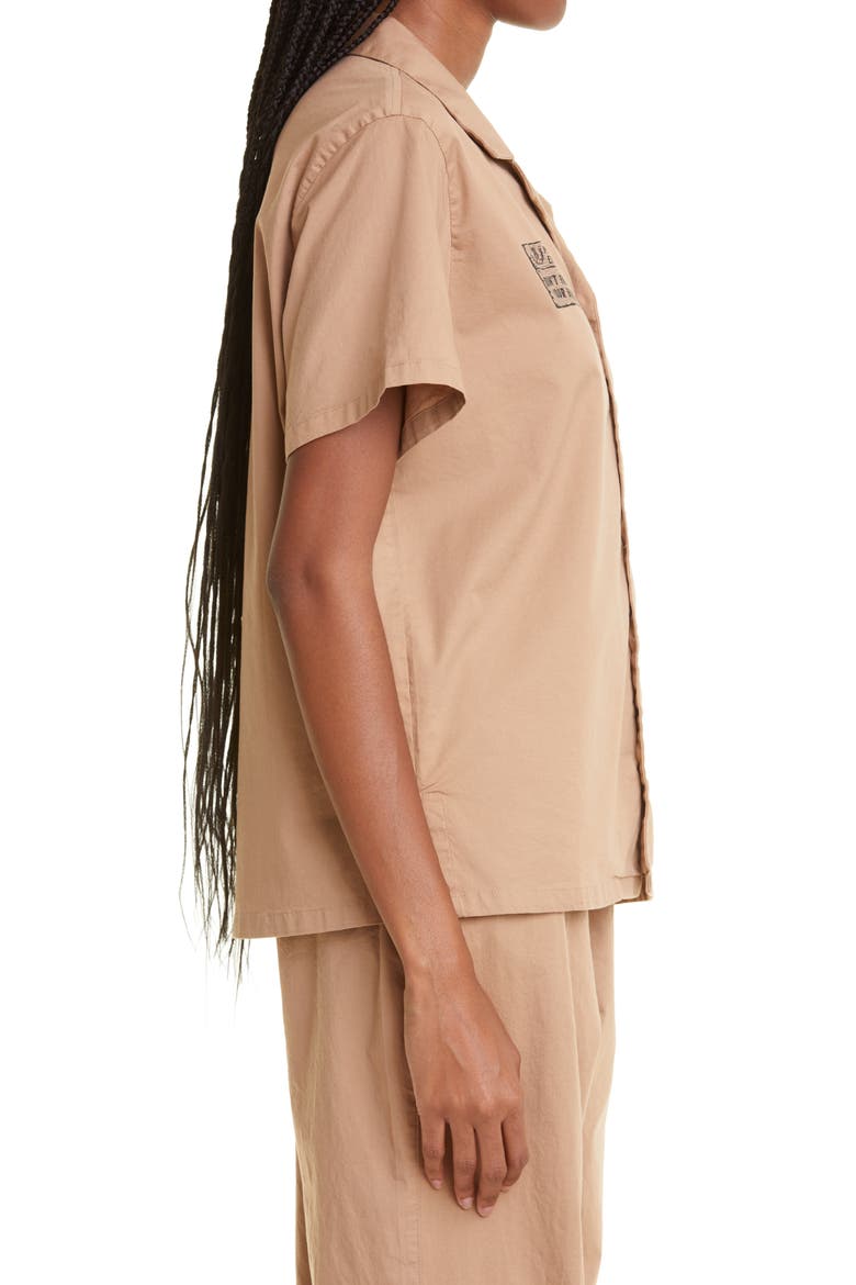 Whitney Cowgirl Button-Up Shirt, Alternate, color, KHAKI