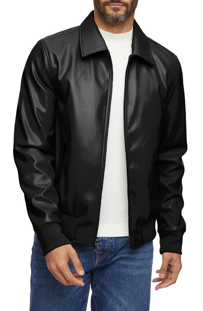 Bernardo Smooth Faux Leather Jacket, Main, color,