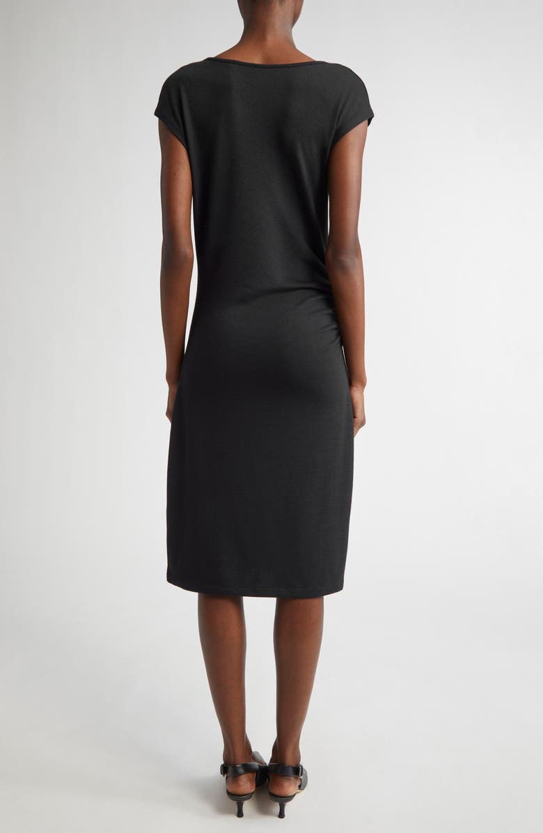 Vince Cowl Neck Side Ruched Knit Dress, Alternate, color, Black
