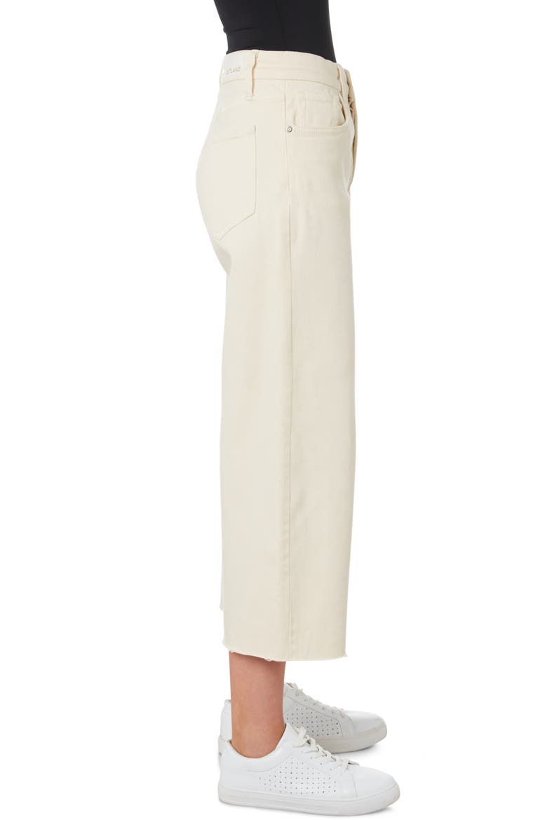 Sienna Organic Stretch Cotton Wide Leg Crop Jeans, Alternate, color, ECRU