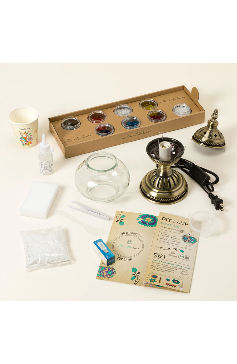 Uncommon Goods Make Your Own Decorative Turkish Table Lamp by Art Masterclass California, Alternate, color, Desert