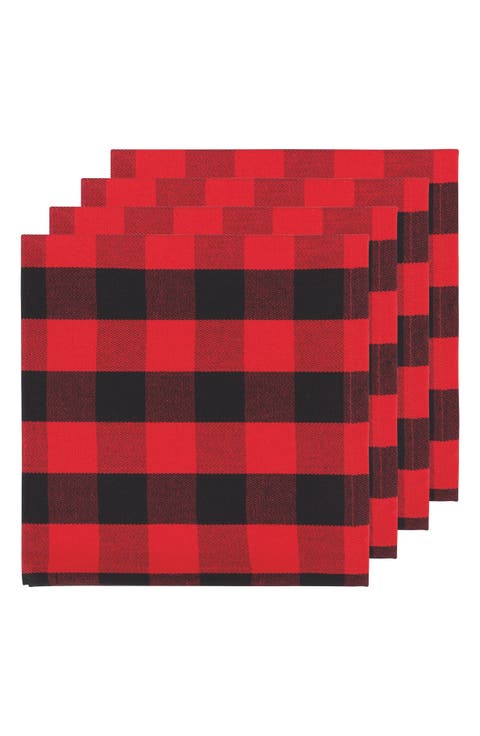 Set of 4 Buffalo Check Napkins