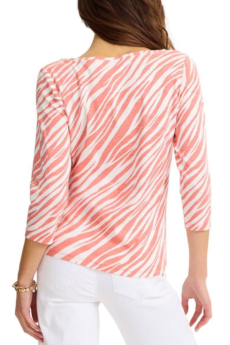 Ashby Isles Coastal Zebra Cotton T-Shirt, Alternate, color, PEACH GELATO