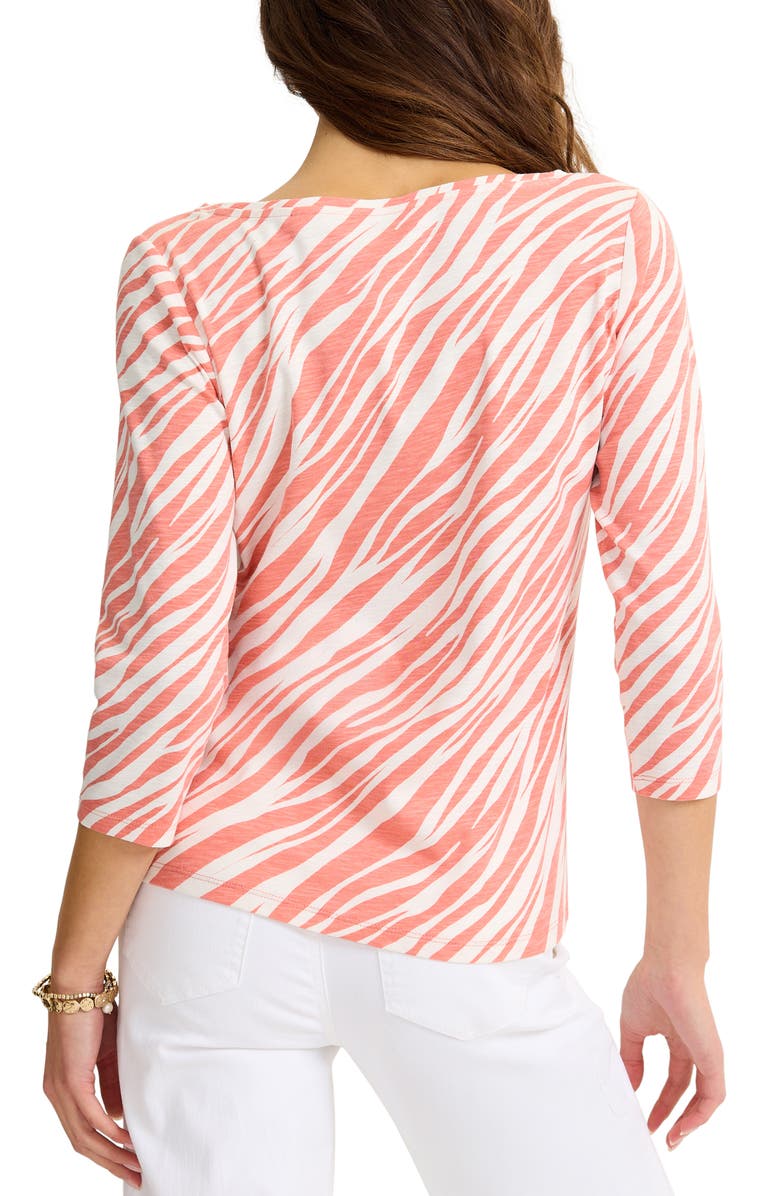 Tommy Bahama Ashby Isles Coastal Zebra Cotton T-Shirt, Alternate, color, Peach Gelato