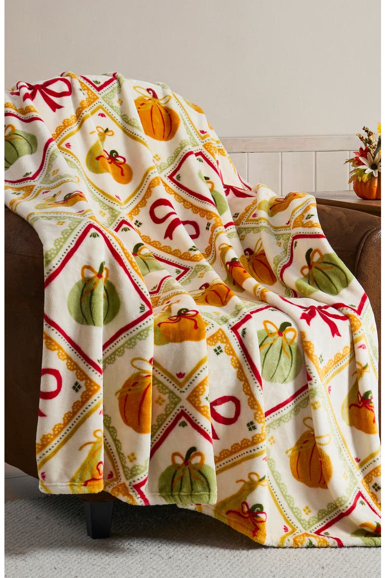 Autumn Plush Throw Blanket, Alternate, color, NO COLOR