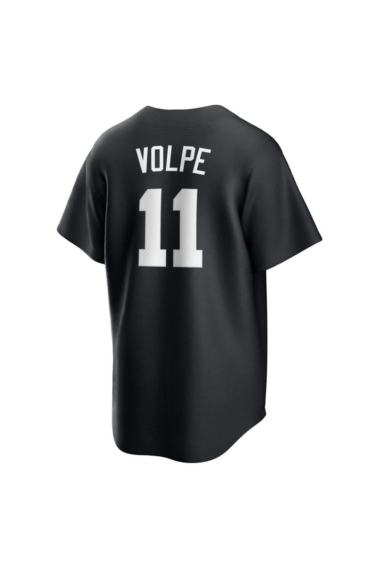 Men's Nike Anthony Volpe Black New York Yankees Lights Out Replica Player Jersey, Alternate, color, Black