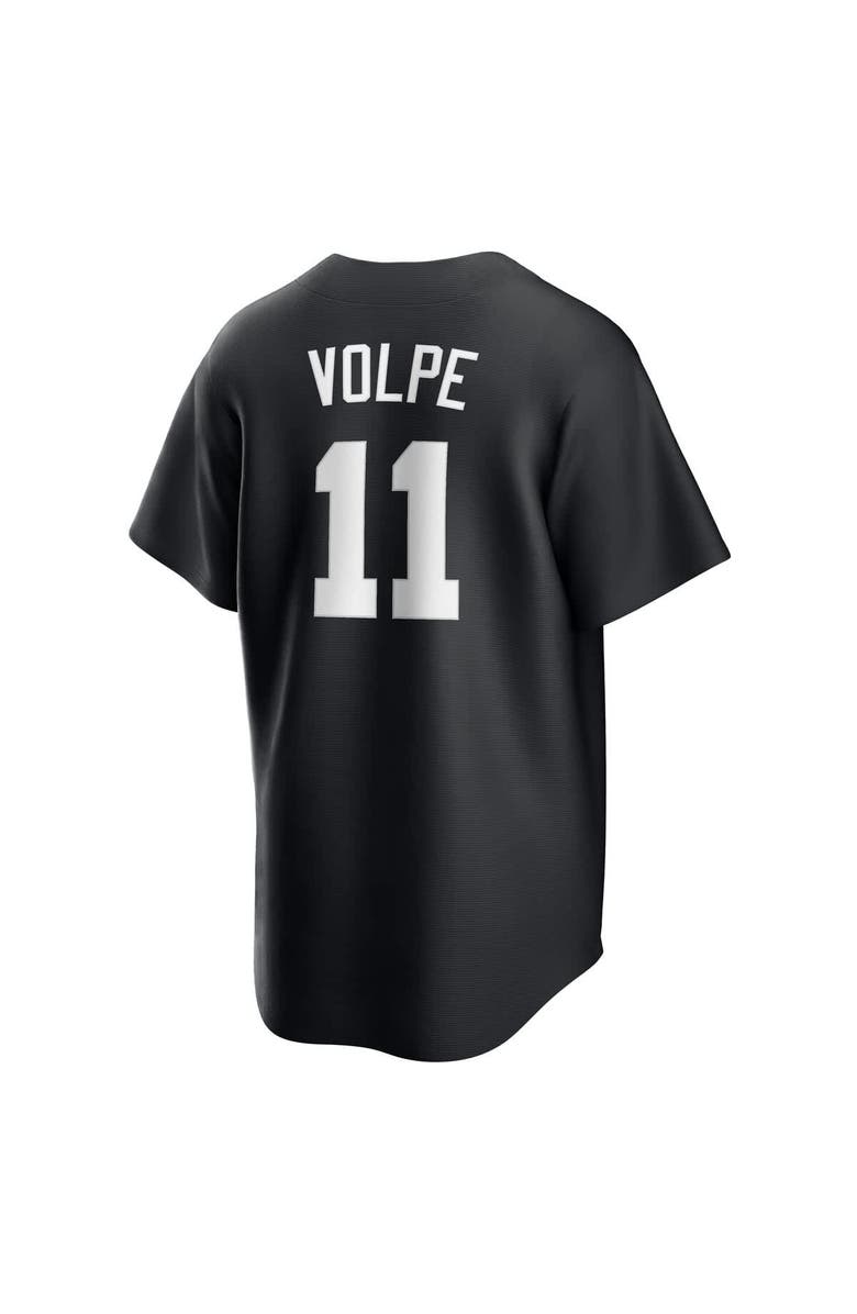 Nike Men's Nike Anthony Volpe Black New York Yankees Lights Out Replica Player Jersey, Alternate, color, Black