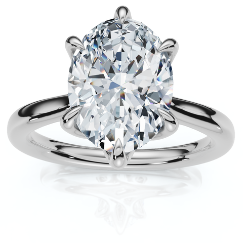 Certified 1 1/2Ct Oval Diamond Solitaire Engagement Ring 14k Gold Lab Grown