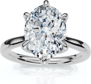 Bliss Diamond Certified 1 1/2Ct Oval Diamond Solitaire Engagement Ring 14k Gold Lab Grown
