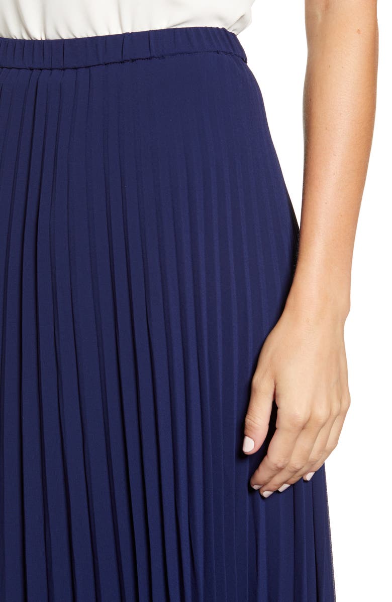 Anne Klein Pleated Georgette Midi Skirt, Alternate, color,