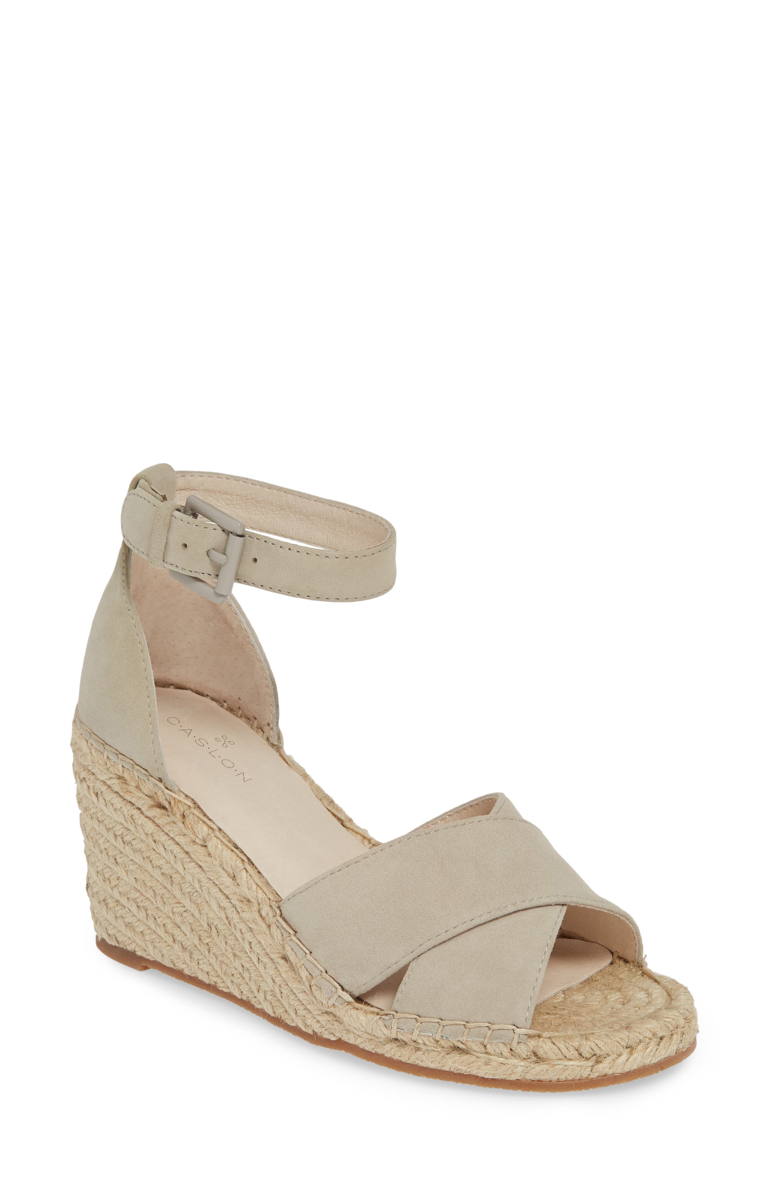 Shiloh Espadrille Sandal, Main, color, STONE SUEDE