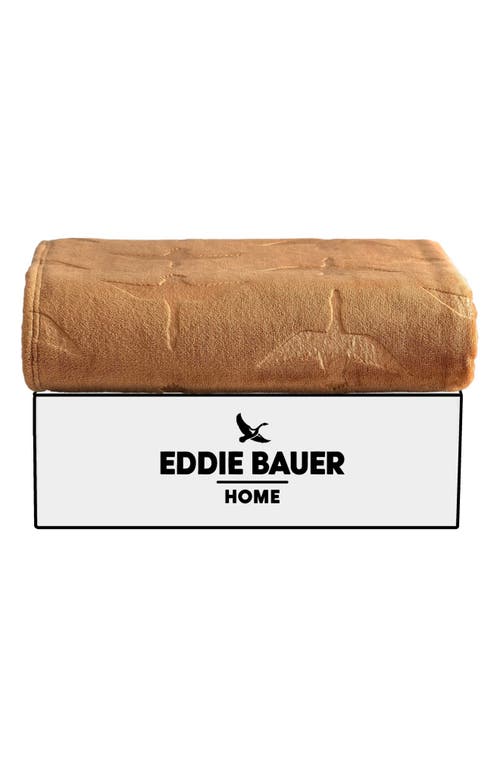 Eddie Bauer Geese Ultra Soft Plush Fleece Reversible Throw Blanket In Brown