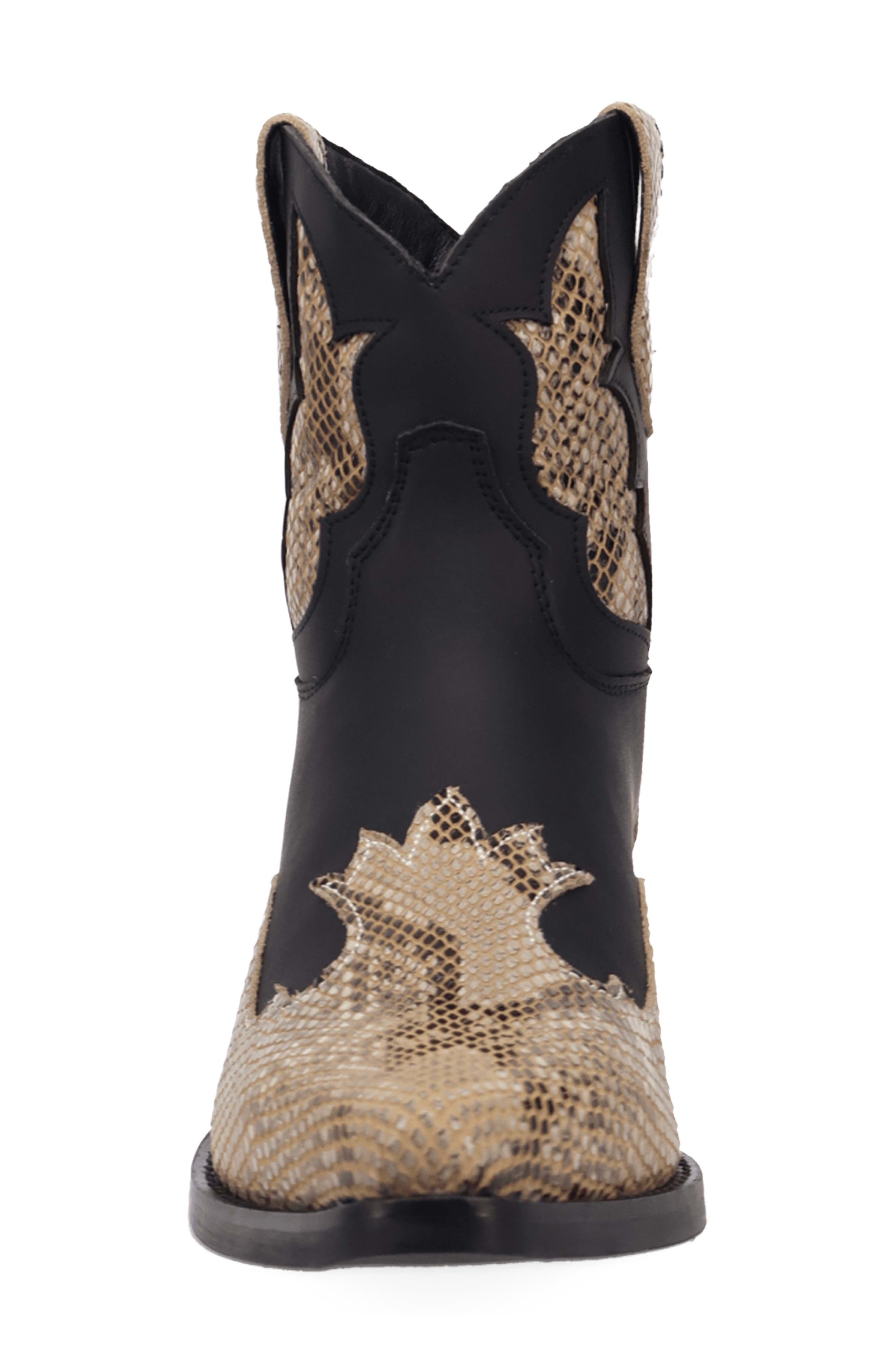Serpico Leather Western Boot, Alternate, color, BLACK