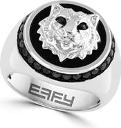 EFFY Black Spinel & Onyx Lion Ring