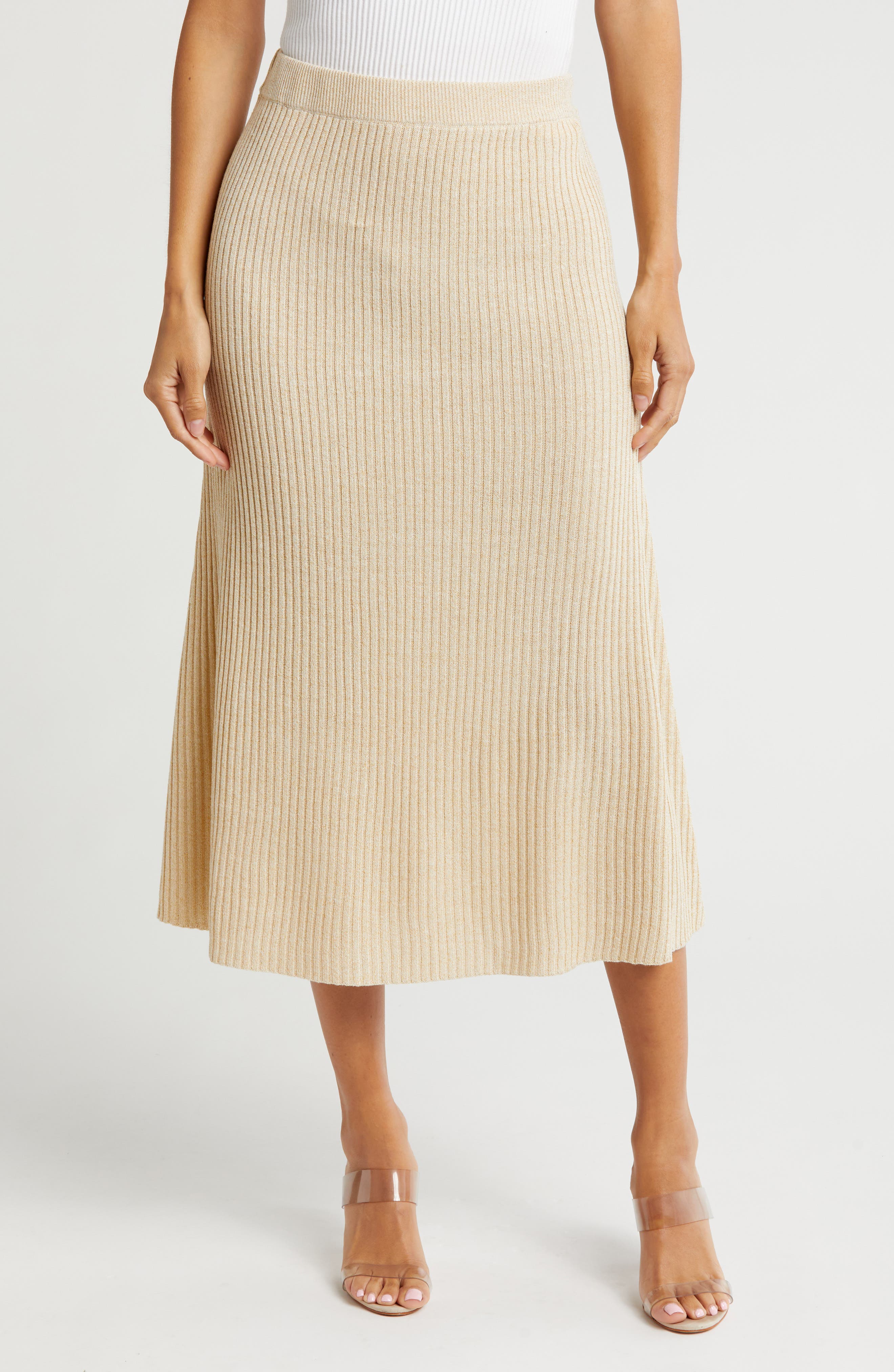 Gemma + Jane Ribbed A-Line Sweater Skirt