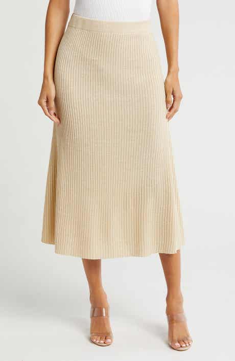 Gemma + Jane Ribbed A-Line Sweater Skirt